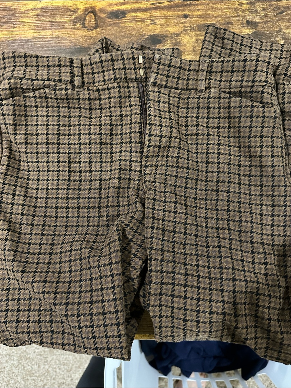 Old Navy Brown and Black Houndstooth Dress Pants